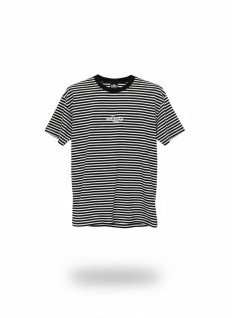 לצפייה במוצר חולצת T קלאסית פסים דקים לגברים – גזרת אוברסייז